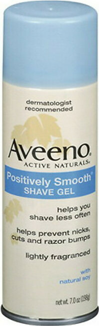 Aveeno Active Naturals Positively Smooth Shave Gel, Lightly Fragranced - 7 Oz