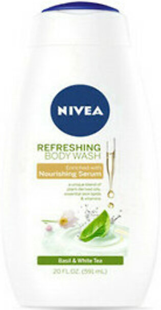 Nivea Refreshing Body Wash, Basil and White Tea, 20 Oz