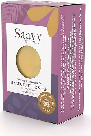 Saavy Naturals Lavender Chamomile Handcrafted Soap, 5 Oz