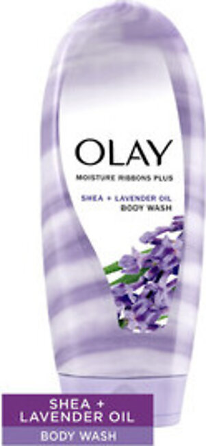 Olay Moisture Ribbons Plus Shea + Lavender Oil Body Wash, 18 Oz