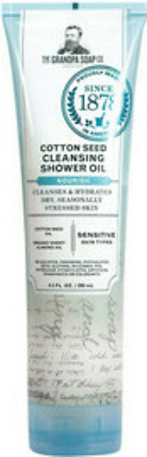 The Grandpa Soap Company Cotton seed Cleansing Shower Oil Body Wash, 9.5 Oz