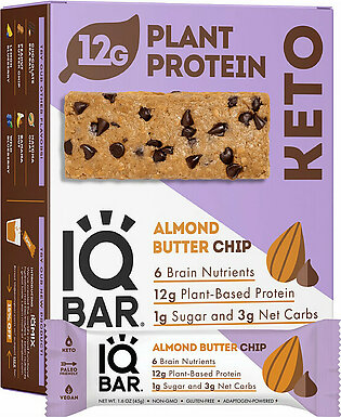 Iqbar Almond Butter Chip Bars, 12 Ea