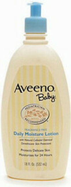Aveeno Baby Daily Moisture Lotion, Fragrance Free, 18 Oz