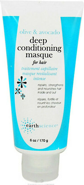 Earth Science Deep Conditioning Hair Masque Olive And Avocado - 6 Oz