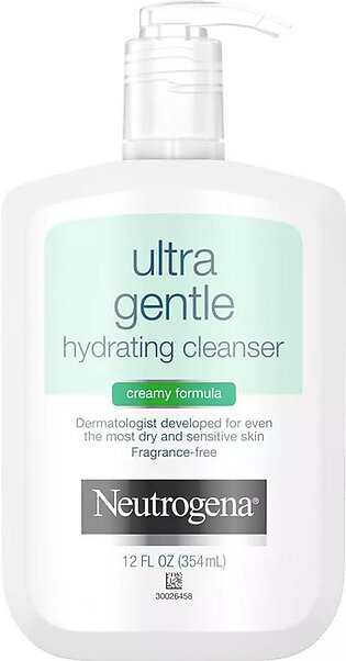 Neutrogena Ultra Gentle Hydrating Cleanser, Creamy Formula, 12 Oz