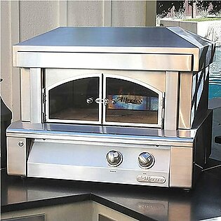 Alfresco 30-Inch Stainless Steel  Outdoor Pizza Oven for Countertop Mounting- Propane Gas