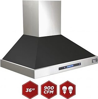 Kucht 36'' Professional Ducted Wall-Mounted Range Hood In Black