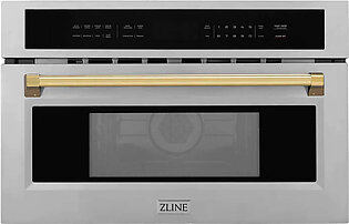ZLINE 30” Built-in Convection Microwave Oven in Stainless Steel & Gold Accents 1.6 cu ft.
