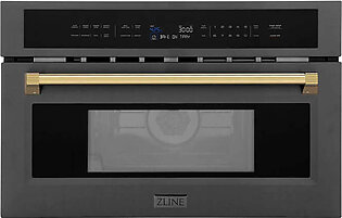 ZLINE 30” Built-in Convection Microwave Oven in Black Stainless Steel & Gold Accents 1.6 cu ft.