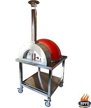 WPPO 36" Neo Dome Pizza Brick Oven Slim Dome In Red With Stand