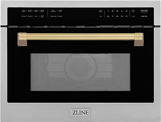 ZLINE 24" Built-in Convection Microwave Oven in Stainless Steel & Champagne Bronze Accents 1.6 cu ft.