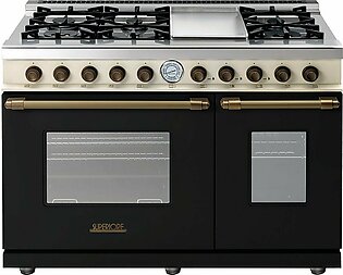 Superiore DECO 48’’ 6 Range Gas & 2 Gas Ovens Black Dual Color Bronze