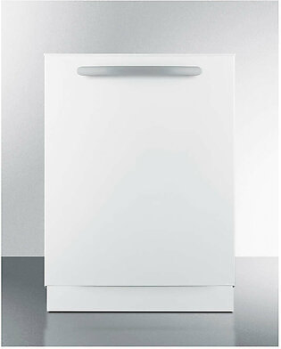 Summit 24" Wide Built-In Dishwasher Top Control in White ADA Compliant