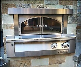 Alfresco 30-Inch Built-In Stainless Steel Outdoor Pizza Oven for Built-In Installations - Propane Gas