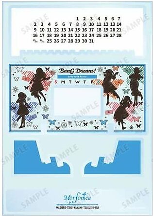 BAng Dream! Girls' Band Party! Morfonica Ani-Sketch Desktop Acrylic Perpetual Calendar