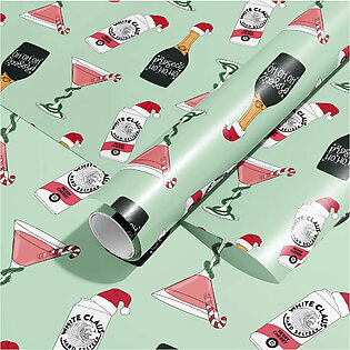 Christmas Drinks And Cocktails Wrapping Paper Roll