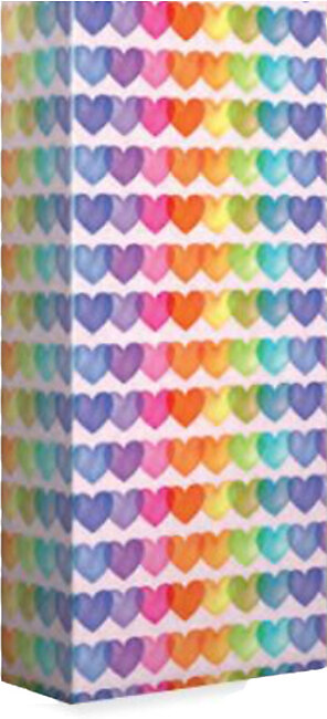 Over The Rainbow Hearts Wrapping Paper Roll
