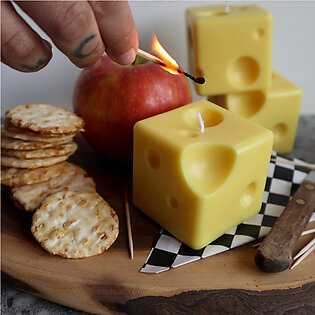 Swiss Cheese Square Shaped Candle