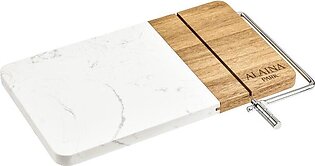 Marble Acacia Cheese Boards with Cheese Slicer
