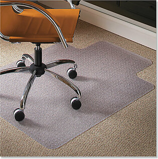 ES Robbins Natural Origins Chair Mat with Lip For Carpet, 45 x 53, Clear