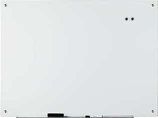 WorkPro Magnetic Glass Unframed Dry-Erase Whiteboard, 36" x 48", White