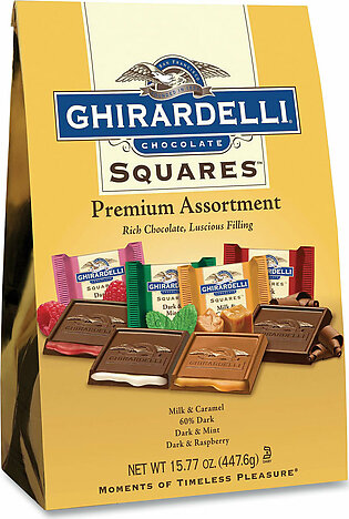 Ghirardelli Premuim Assorted Dark and Milk Chocolate Squares, 15.77 oz Bag