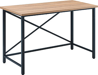 Martina Rectangular 47.5" Wide Desk in Black/Golden Oak