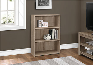 Bookshelf, Bookcase, 4 Tier, 36"H, Office, Bedroom, Brown Laminate, Transitional