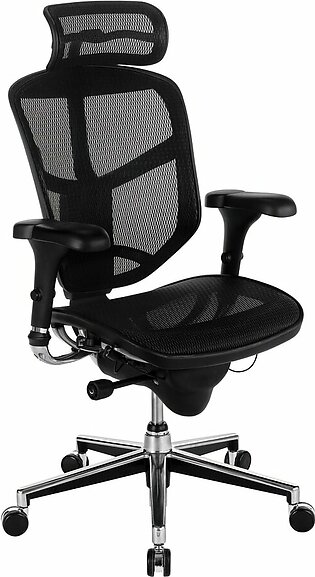 WorkPro Quantum 9000 Series Ergonomic Mesh High-Back Executive Chair, Black, BIFMA Compliant
