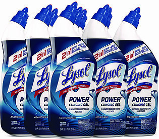 LYSOL Brand Disinfectant Toilet Bowl Cleaner, Atlantic Fresh, 24 oz Bottle, 9/Carton