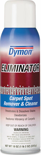 Dymon Eliminator Carpet Spot and Stain Remover, 18 oz Aerosol Spray, 12/Carton