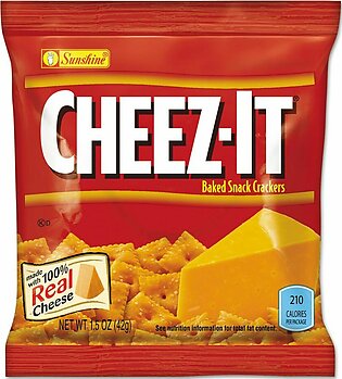Sunshine Cheez-it Crackers, 1.5 oz Bag, Reduced Fat, 60/Carton