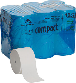 Georgia-Pacific Coreless 2-Ply Toilet Paper, 1500 Sheets Per Roll, 18 Rolls Per Pack