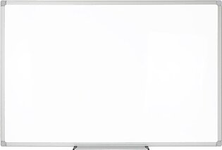 WorkPro Porcelain Magnetic Dry-Erase Whiteboard, 36" x 48", Aluminum Frame With Silver Finish