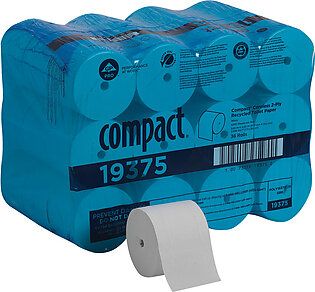 Compact by GP PRO Coreless 2-Ply Toilet Paper, 1000 Sheets Per Roll, Pack Of 36 Rolls