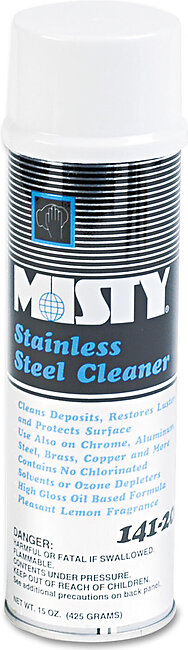 Misty Stainless Steel Cleaner and Polish, 15 oz Aerosol Spray