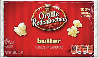 Orville Redenbacher's Gourmet Microwave Popcorn, Butter, 3.29 oz Bag, 36/Carton
