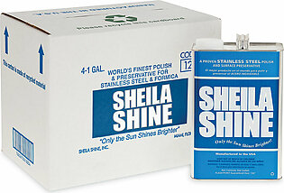 Sheila Shine Stainless Steel Cleaner and Polish, 1 gal Can, 4/Carton
