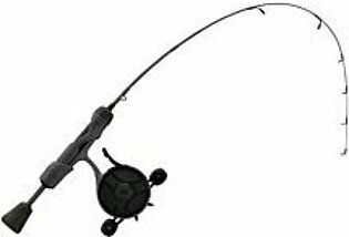 13 Fishing Freefall Ghost Stealth Ice Fishing Rod And Reel 27" Light Left Hand - Gray