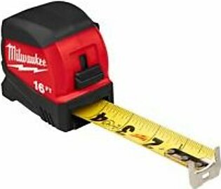 Milwaukee Compact Wide Blade Tape Measure - Red, 16 ft