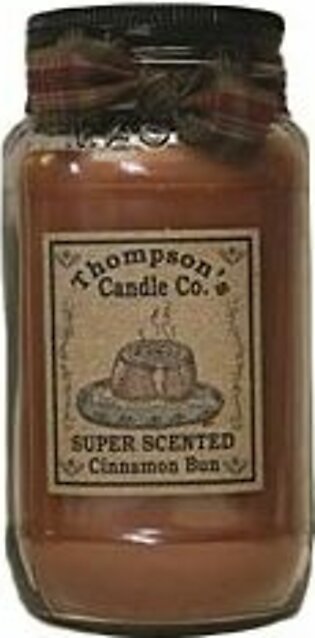 Thompson's Candle Company Large Mason Jar Candle - Cinnamon Bun