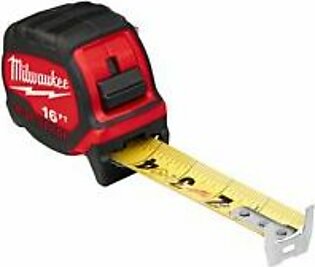 Milwaukee Wide Blade Tape Measure - Red, 16 ft