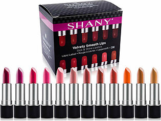 Slick & Shine Lipstick Set - 12 color Long Lasting & Moisturizing