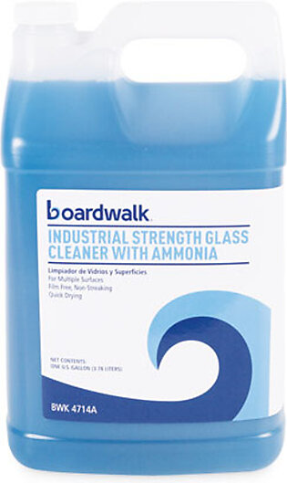 Industrial Strength Glass Cleaner With Ammonia, 1 Gal Bottle