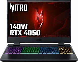 Acer Nitro 5 Gaming Laptop - 39.6 cm (15.6") - Intel Core i7-12650H - 16GB DDR5-SDRAM - 512GB SSD - NVIDIA GeForce RTX 4050 - Windows 11 - Black