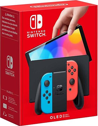Nintendo Switch (OLED Model) - Neon Red and Blue