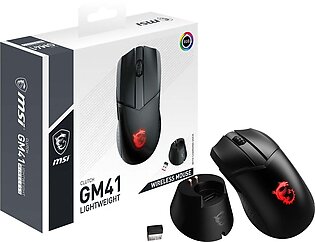 MSI CLUTCH GM41 LIGHTWEIGHT WIRELESS Gaming Mouse RGB, upto 20000 DPI, low latency, 74g weight, 80 hours battery life, 6 Programmable button