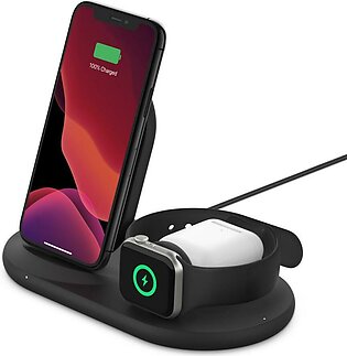 Belkin BOOSTCHARGE 3-in-1 Wireless Charger for Apple Devices - Black