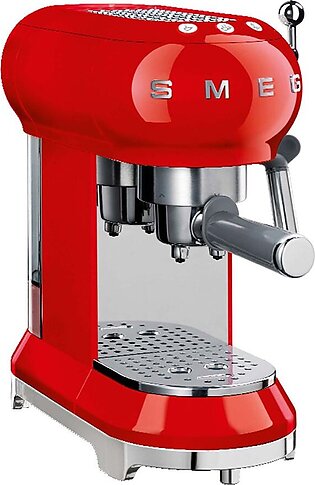 Smeg Espresso Coffee Machine Red ECF01RDEU