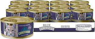 Blue Buffalo Wilderness Adult High-Protein Grain-Free Chicken Wet Cat Food - 5.5 Oz Wet Cat Food - Case of 24